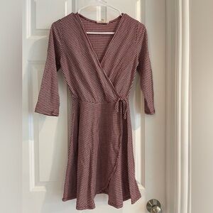 Striped Wrap Style Mini Dress Size S